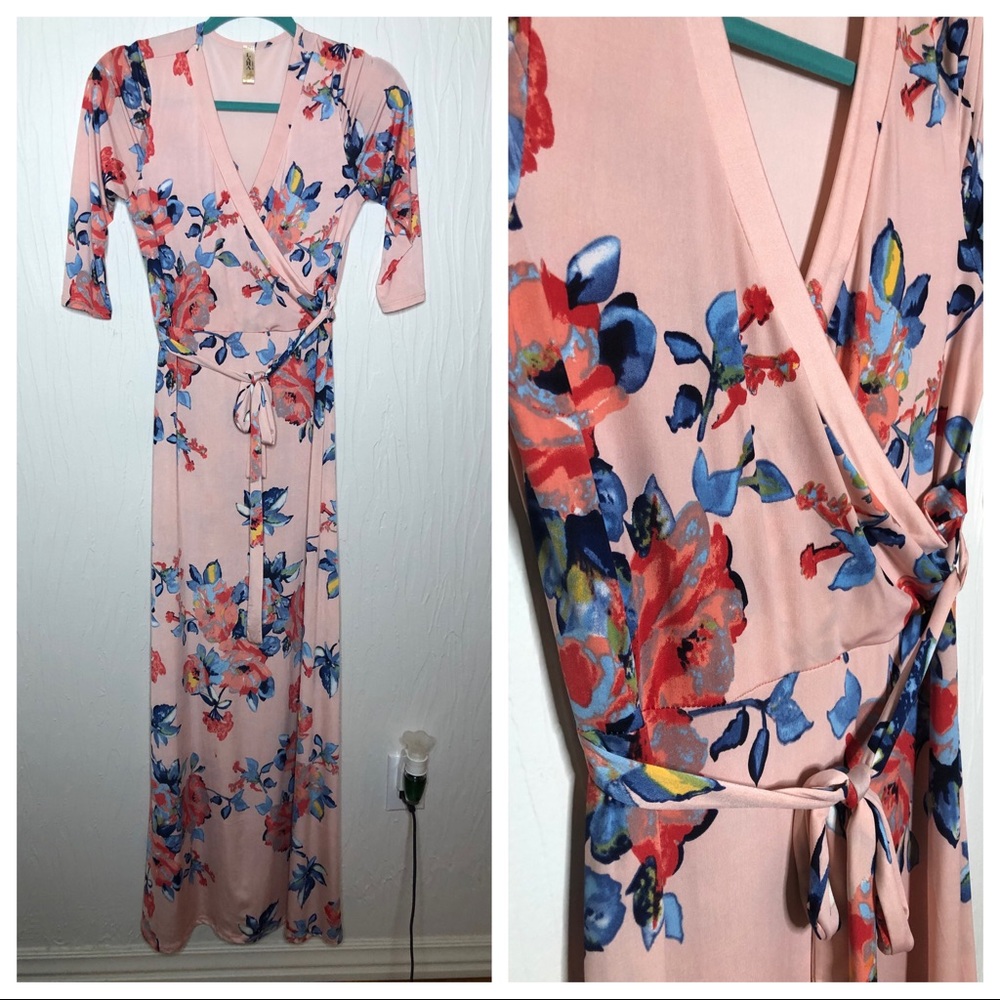 Beautiful floral maxi dress or Maternity Dress